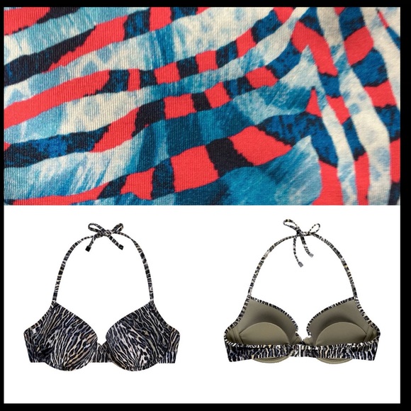 NWOT VS Animal Print Booster Halter Bikini - Picture 4 of 12